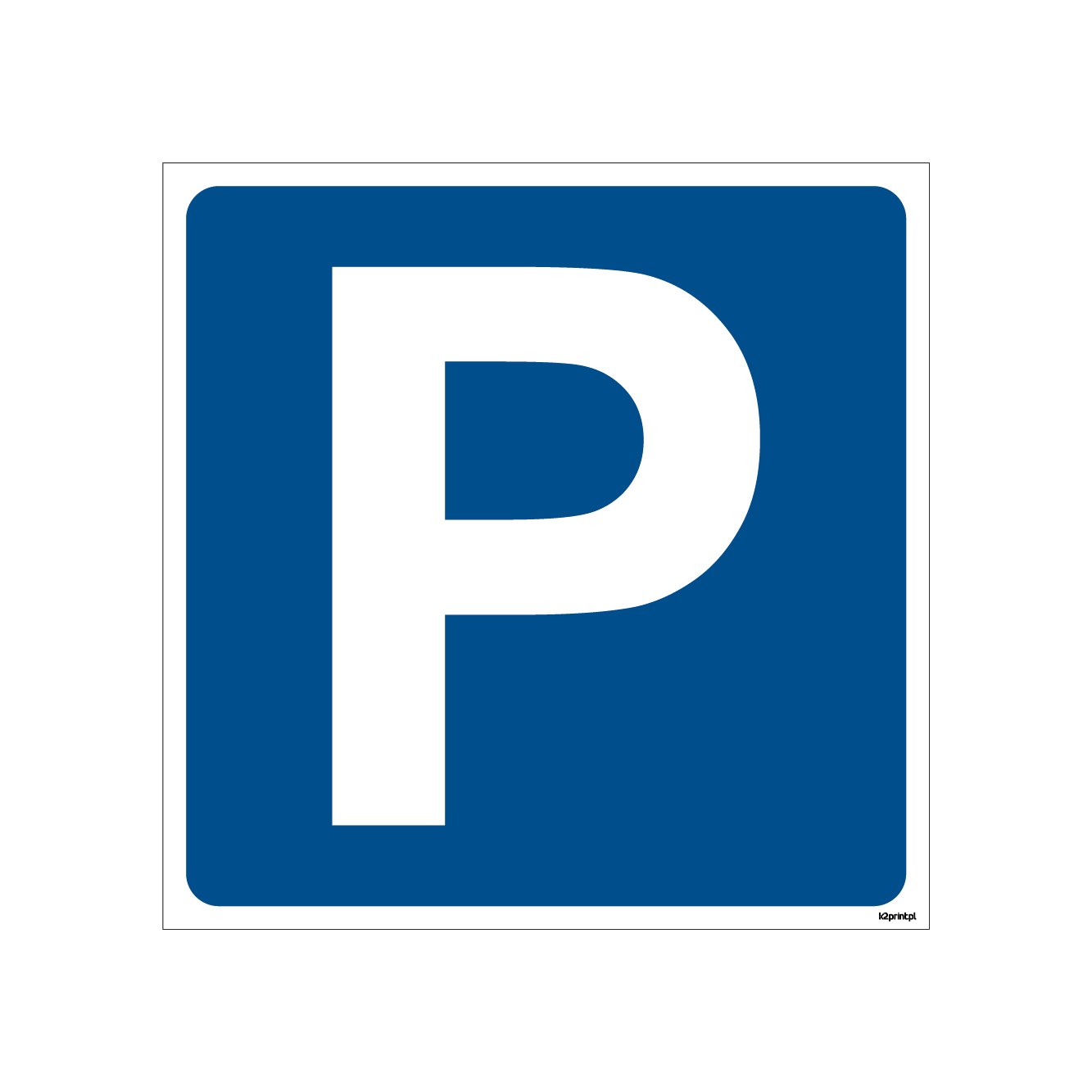 Plastikowe oznaczenie parkingu znak 33x33 cm 5 sztuk